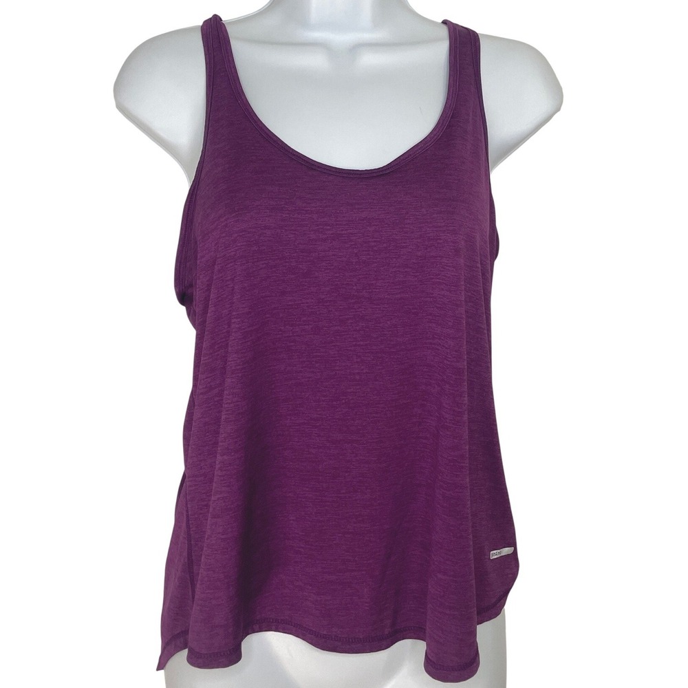 Prana Womens Tank Top Racerback Heathered Small Purple Yoga Activewear‎ Workout